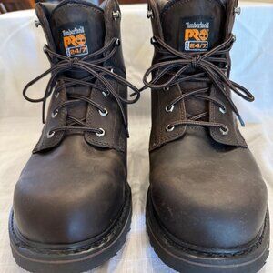Timberland Pro brown leather boots